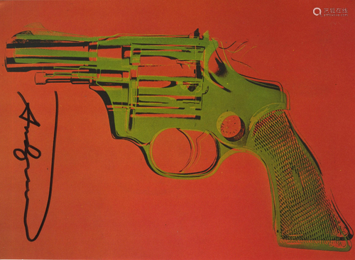 ANDY WARHOL - Guns #06 - Color offset lithograph