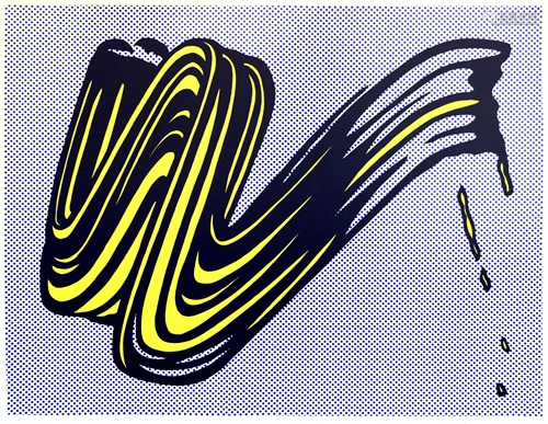 ROY LICHTENSTEIN - Brushstroke - Original color