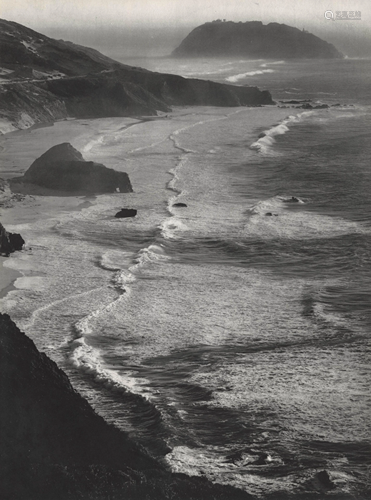 ANSEL ADAMS - Point Sur, Storm, Monterey Coast,