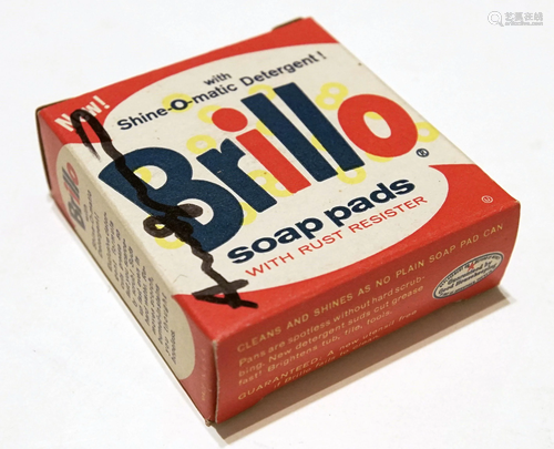 ANDY WARHOL - Brillo Box #2 - Color inks on stiff