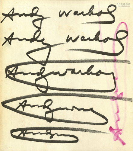 ANDY WARHOL - Six Warhol Signatures - Offset lithograph