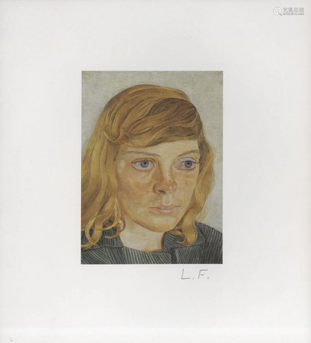 LUCIAN FREUD - Girl in a Green Dress - Color offset