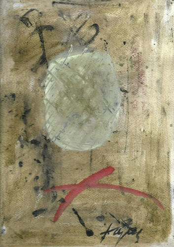 ANTONI TAPIES - Sin Titulo - Mixed media on textured