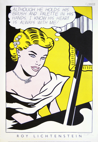 ROY LICHTENSTEIN - Girl at Piano - Color silkscreen