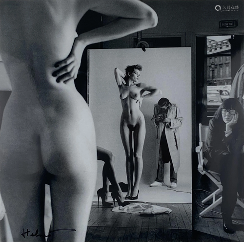 HELMUT NEWTON - Self-Portrait with Wife and Models,