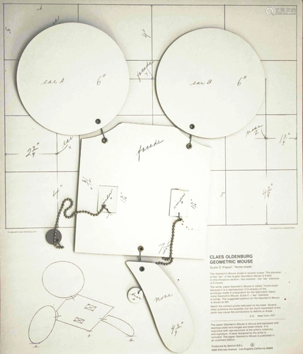 CLAES OLDENBURG - Geometric Mouse - Scale D - Paper and