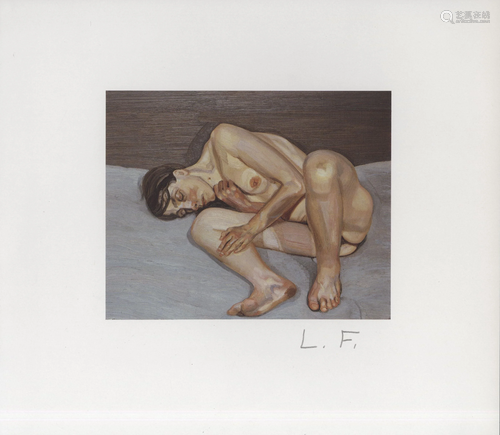 LUCIAN FREUD - Small Naked Portrait - Color offset