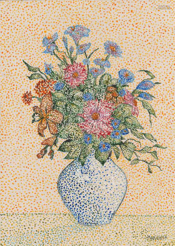 MARIE VOROBIEFF MAREVNA - Bouquet de fleurs - Gouache