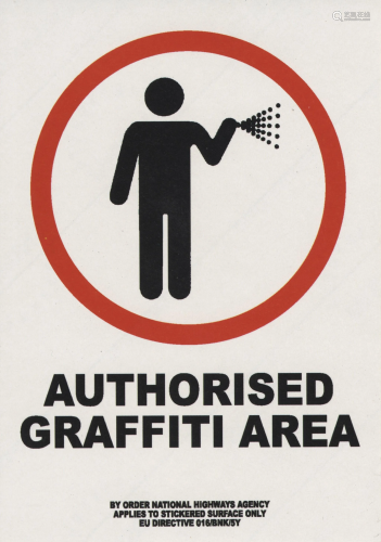 BANKSY - Authorised Graffiti Area - Color offset