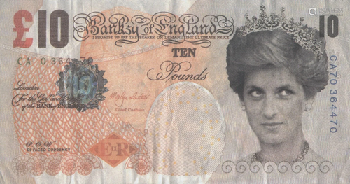 BANKSY - Di-faced Tenner - Color offset lithograph