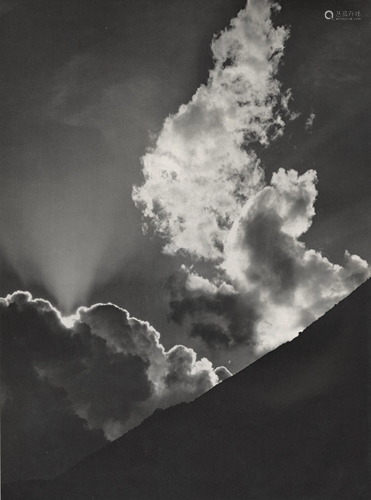 ANSEL ADAMS - Evening Cloud, Ellery Lake, Sierra