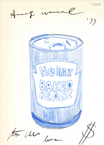 ANDY WARHOL - Heinz Baked Beanz - Pencil and colored