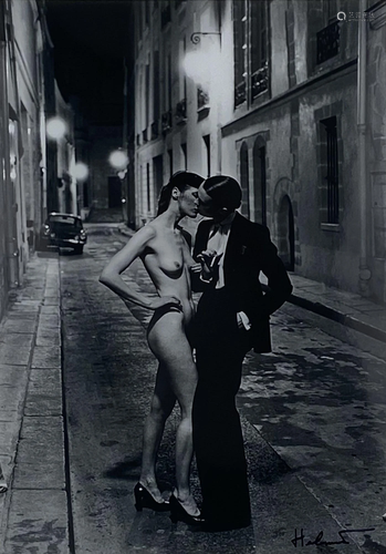 HELMUT NEWTON - Rue Aubriot, Fashion Model and Nude