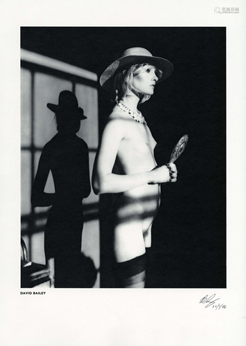 DAVID BAILEY - Nude with Hat - Vintage photogravure