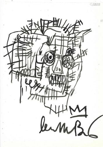 JEAN-MICHEL BASQUIAT - Untitled Portrait - Marker