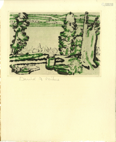 DAVID B. MILNE - Painting Place/Hilltop - Color