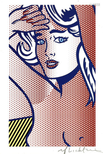 ROY LICHTENSTEIN - Nude with Blue Hair, State I - Color