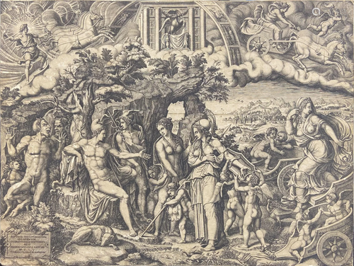 GIORGIO GHISI - The Judgment of Paris - Engraving