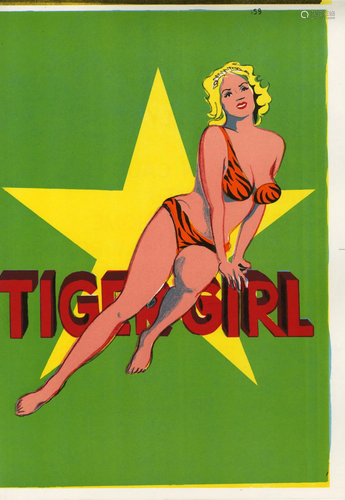 MEL RAMOS - Tiger Girl - Color lithograph