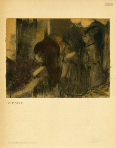 EDGAR DEGAS - Trois filles assises de dos - Original