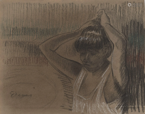 EDGAR DEGAS - Jeune femme faisant ses cheveux -