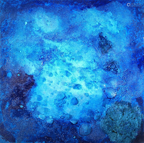 YVES KLEIN - Relief éponge bleu - fourmillement -