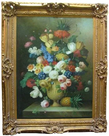 THOMAS A. LEE - Floral Still Life - Oil on canvas