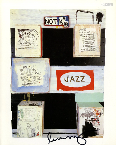 JEAN-MICHEL BASQUIAT - Jazz - Color offset lithograph