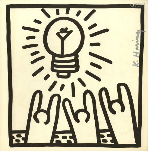 KEITH HARING - Light Bulb - Lithograph