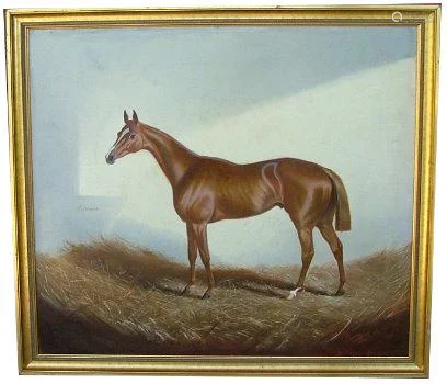 ALFONSO GRAY/GREY - The Racehorse 'Recorder' - Oil on