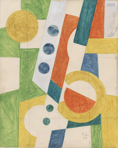 FERNAND LEGER - Les disques - 1924 - Gouache and pencil