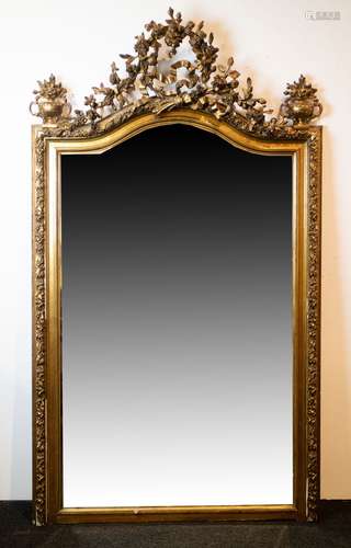 Large gold-plated hall mirror