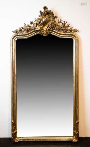 Large gold-plated hall mirror