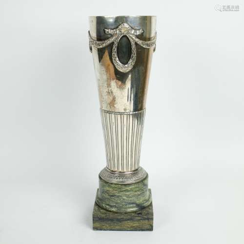 Silver 800 trophee on a marble base