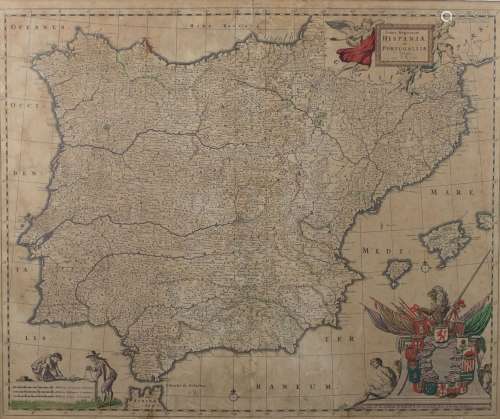 Chart Portugal and Spain Frederick De Wit
