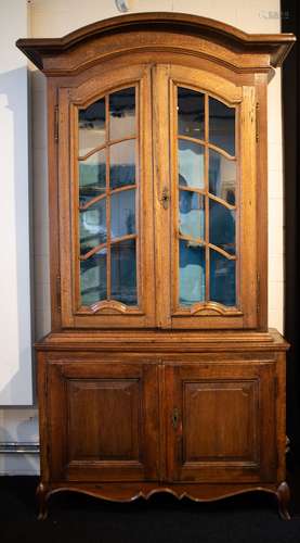 Oak display cabinet Flemish 19th century