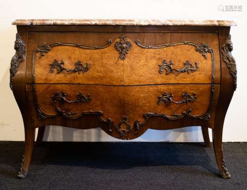 Bombe shaped Commode style Louis XV