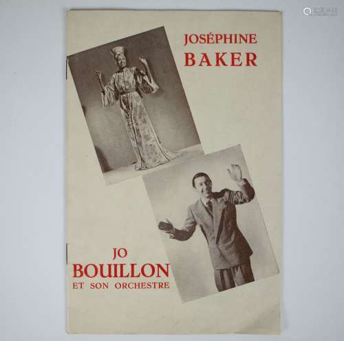Program booklet Joséphine Baker, Jo Bouillon et son orchestr...