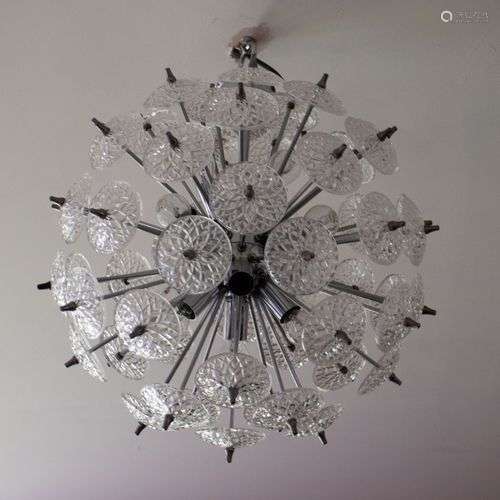 Belgian Floral Starburst Sputnik Chandelier from Val Saint L...