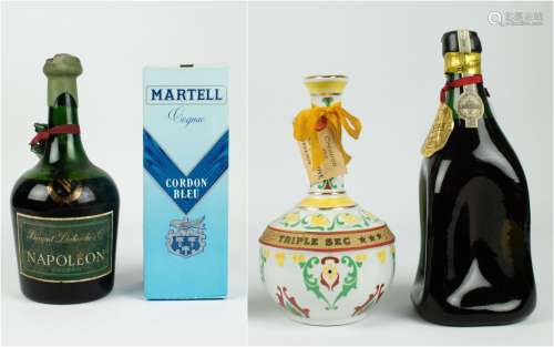 Napoleon Bisquit Cognac sixties and Martell Cognac Cordon Bl...
