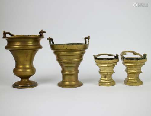 A collection of holy water vessels 19th century