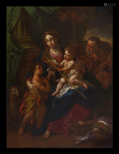 olio su tela raff.sacra famiglia con Giovannino ,