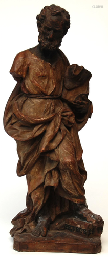 scultura in terracotta policroma raff.figura ,