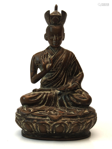 Cina scultura in bronzo raff.Budda cm.x h. 25,