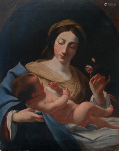 dipinto raff.Madonna con bambino sec.XVIII ,