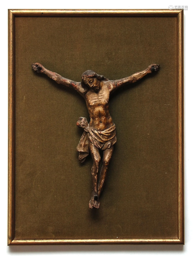 scultura in legno laccato raff.Cristo sec XVII h ,