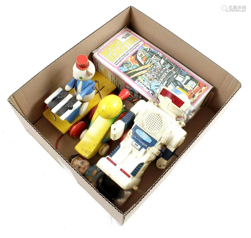 Box with toy robots