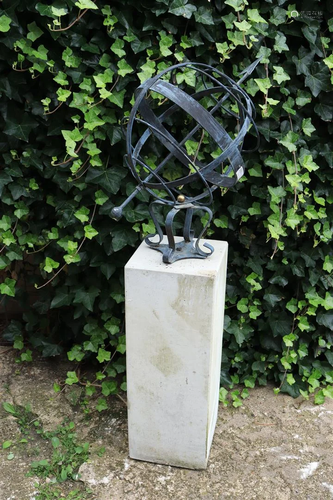 Sundial on concrete base