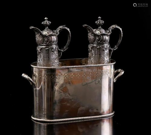 Metal champagne cooler