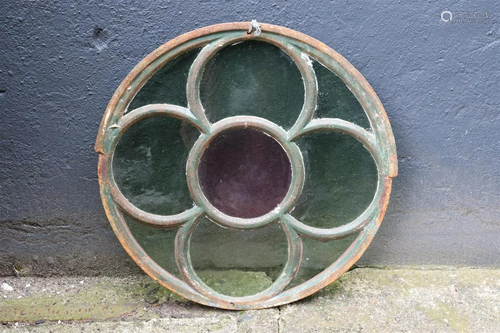 Round iron stable window